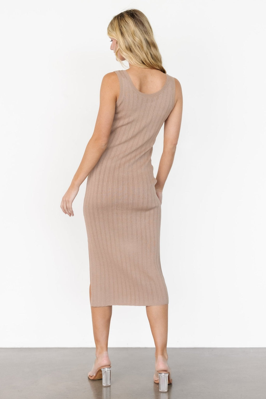 Rue Ribbed Midi Dress | Natural