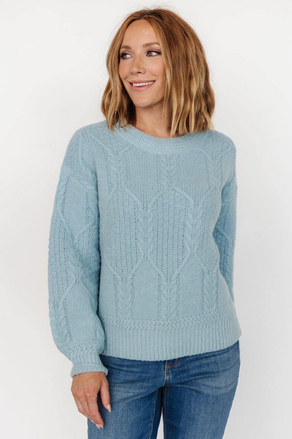 Sheffield Knit Sweater | Light Blue