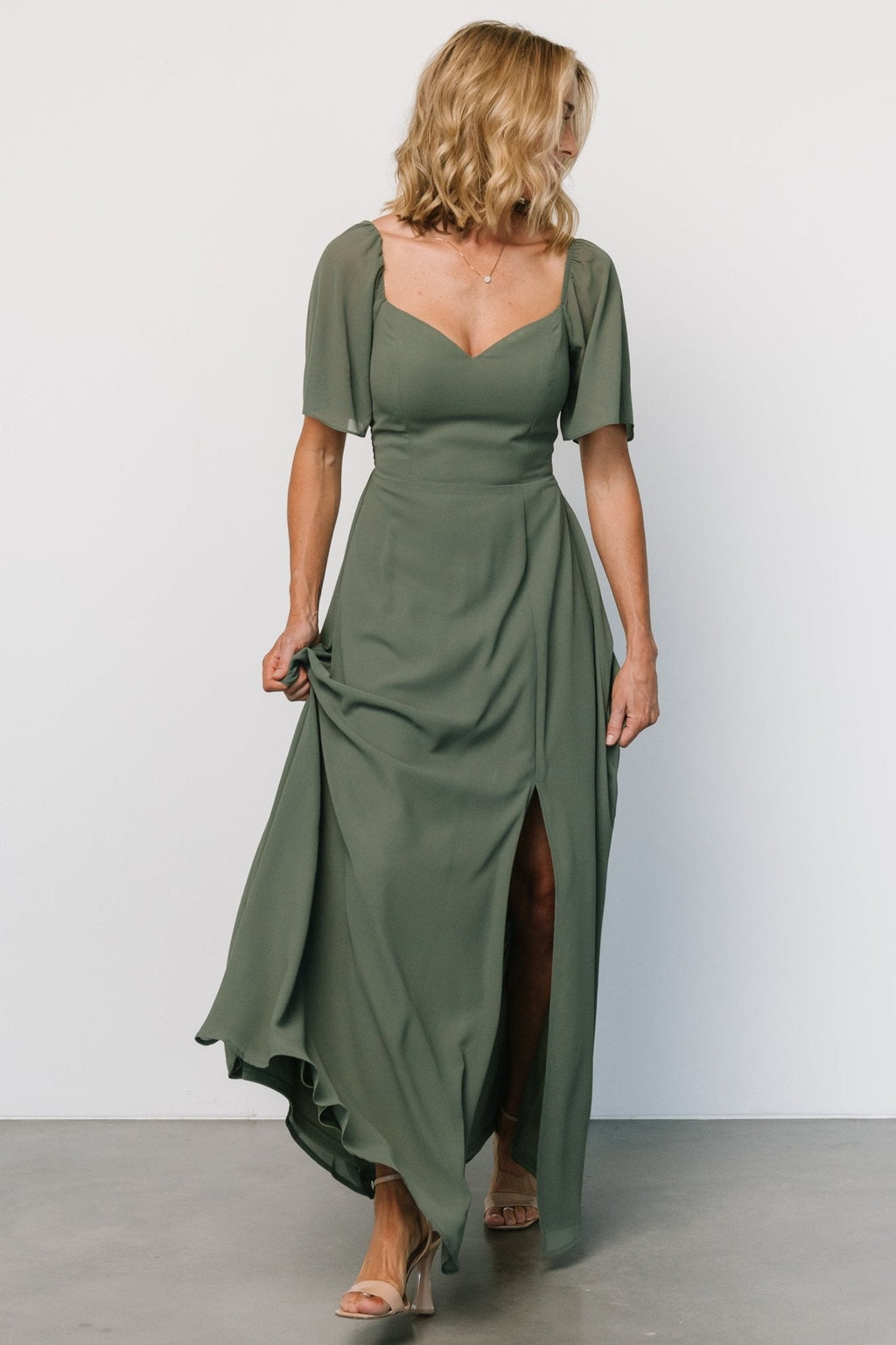 Sierra Sweetheart Maxi Dress | Dark Sage