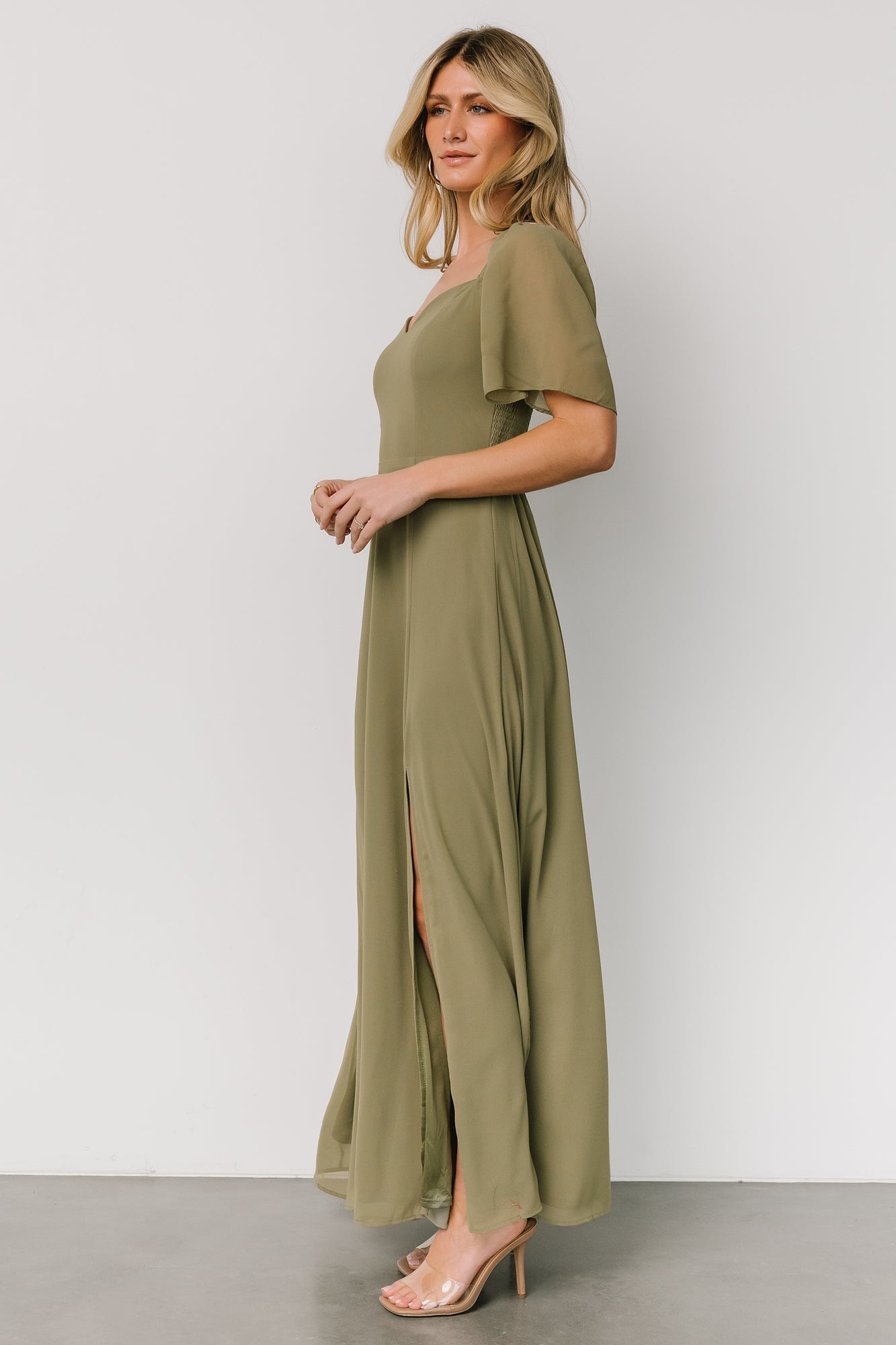 Sierra Sweetheart Maxi Dress | Dusty Olive
