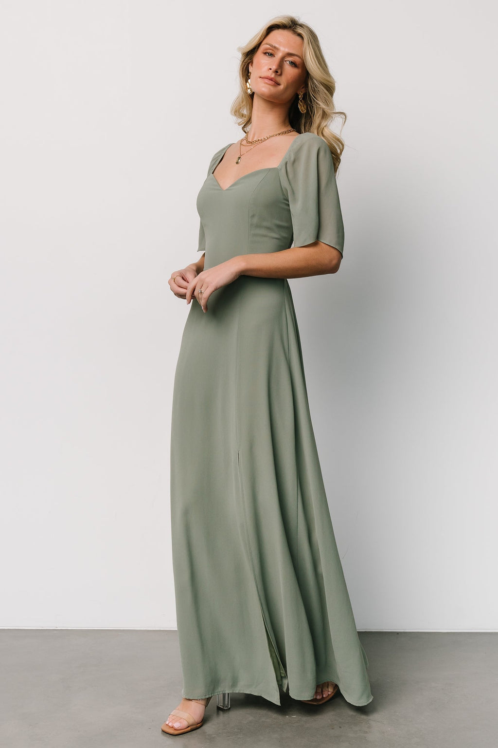 Sierra Sweetheart Maxi Dress | Eucalyptus