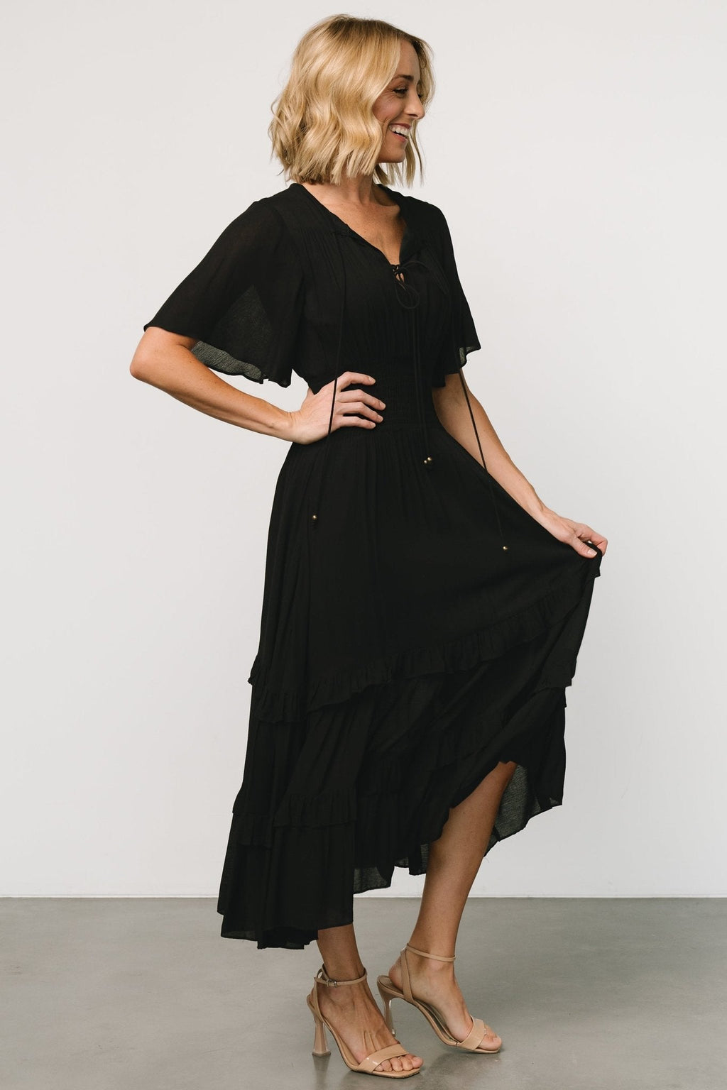 Spell Boho Midi Dress | Black