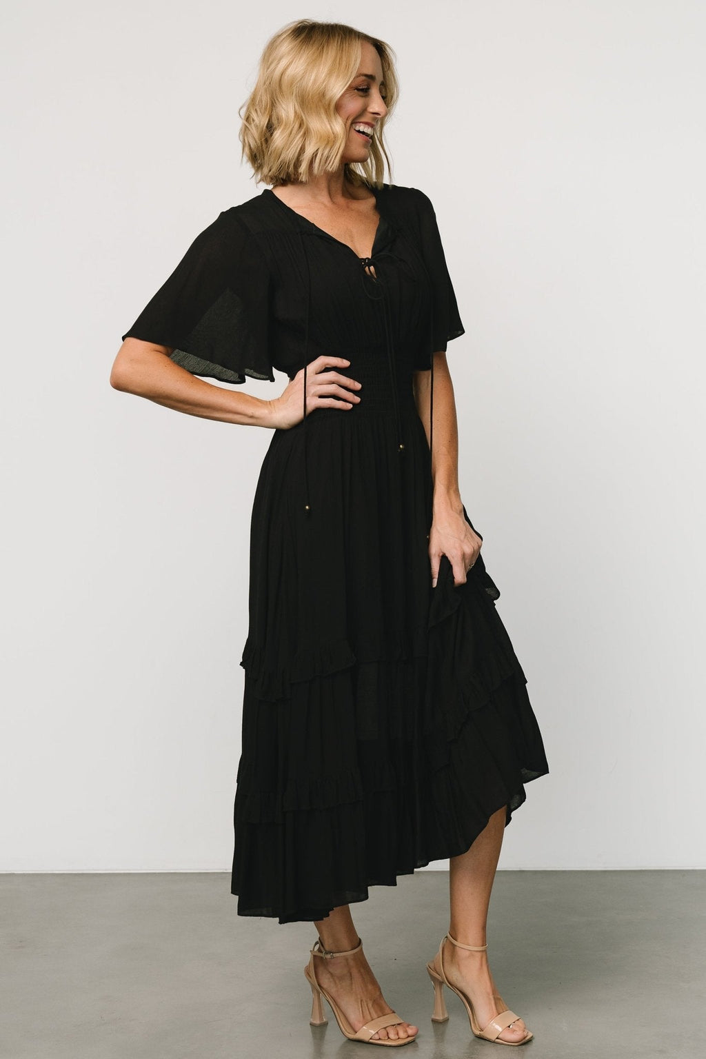 Spell Boho Midi Dress | Black