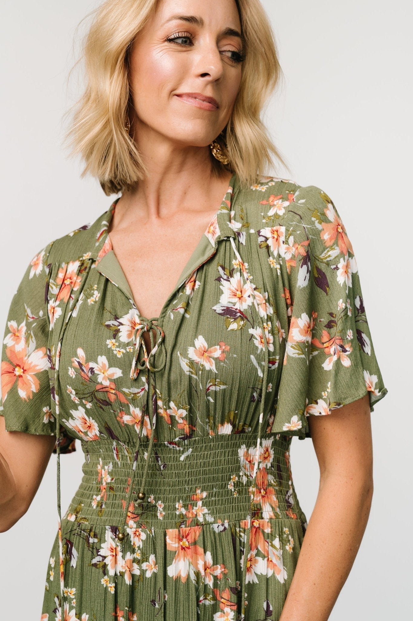 Spell Boho Midi Dress | Olive Floral
