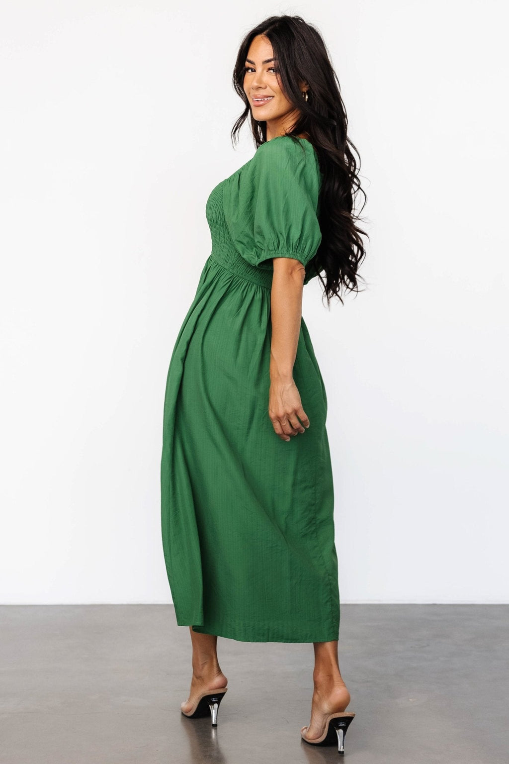 Stefania Midi Dress | Green