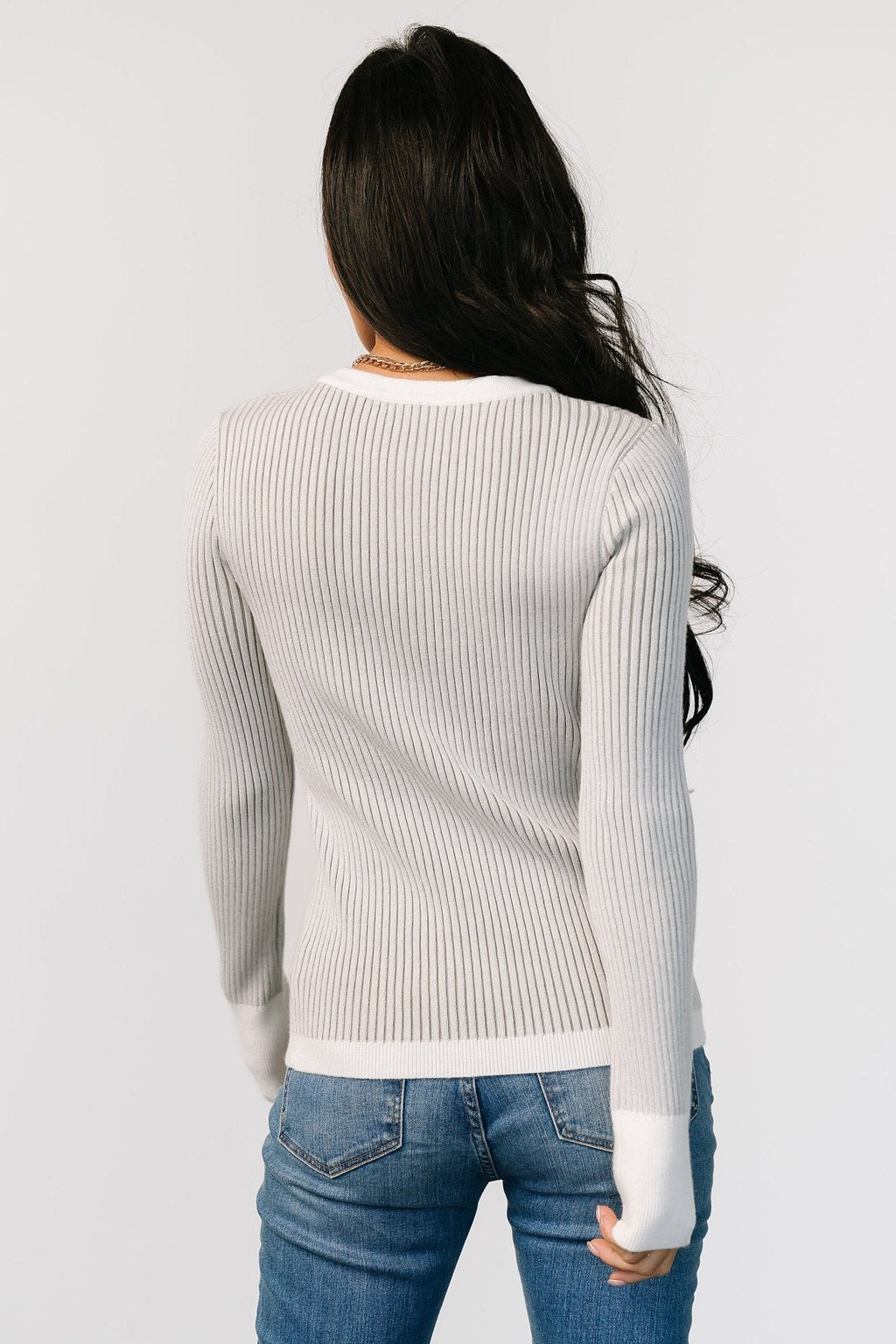Stevie Ribbed Sweater | Gray