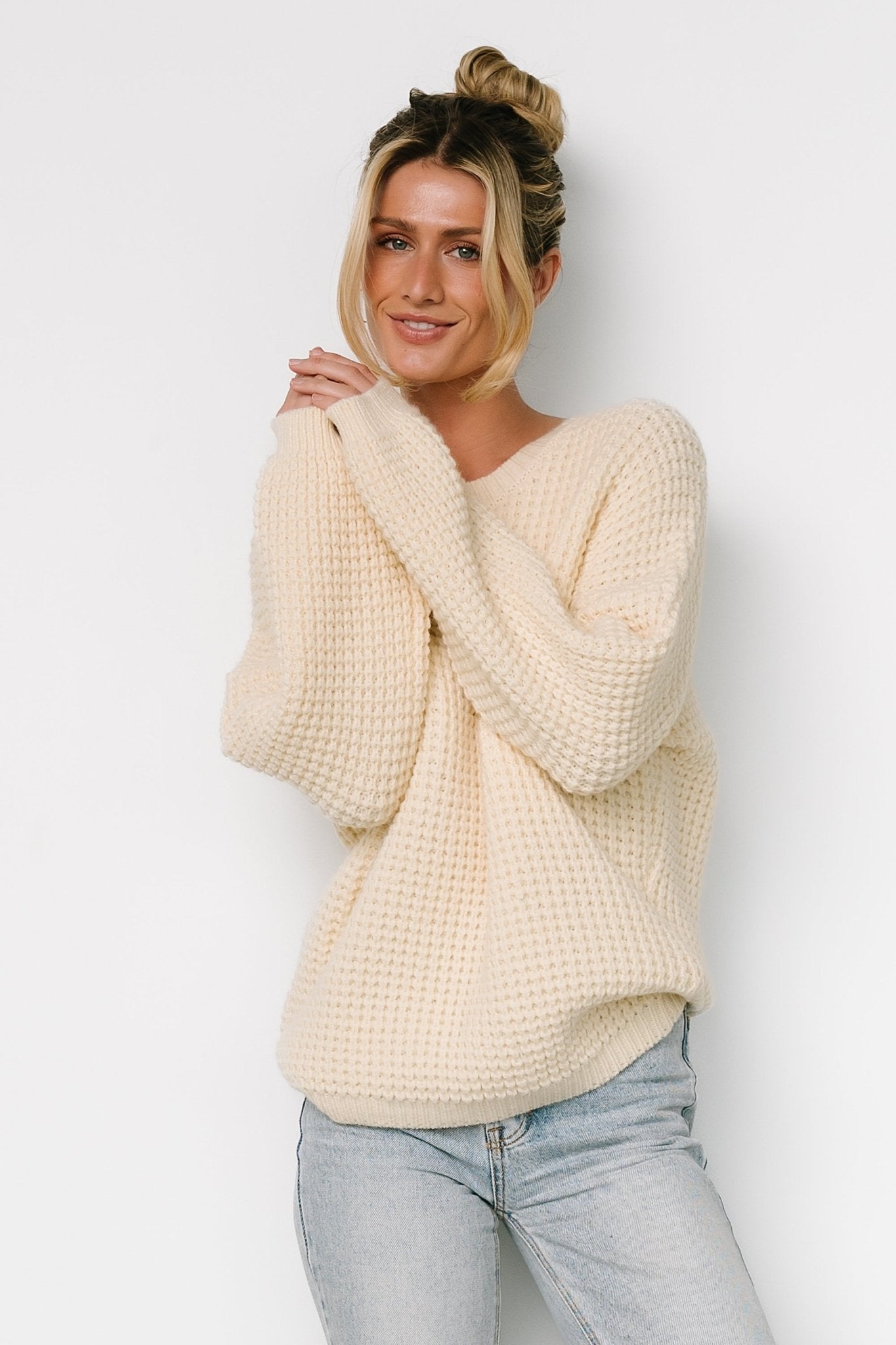 Sutherland Chunky Knit Sweater | Cream