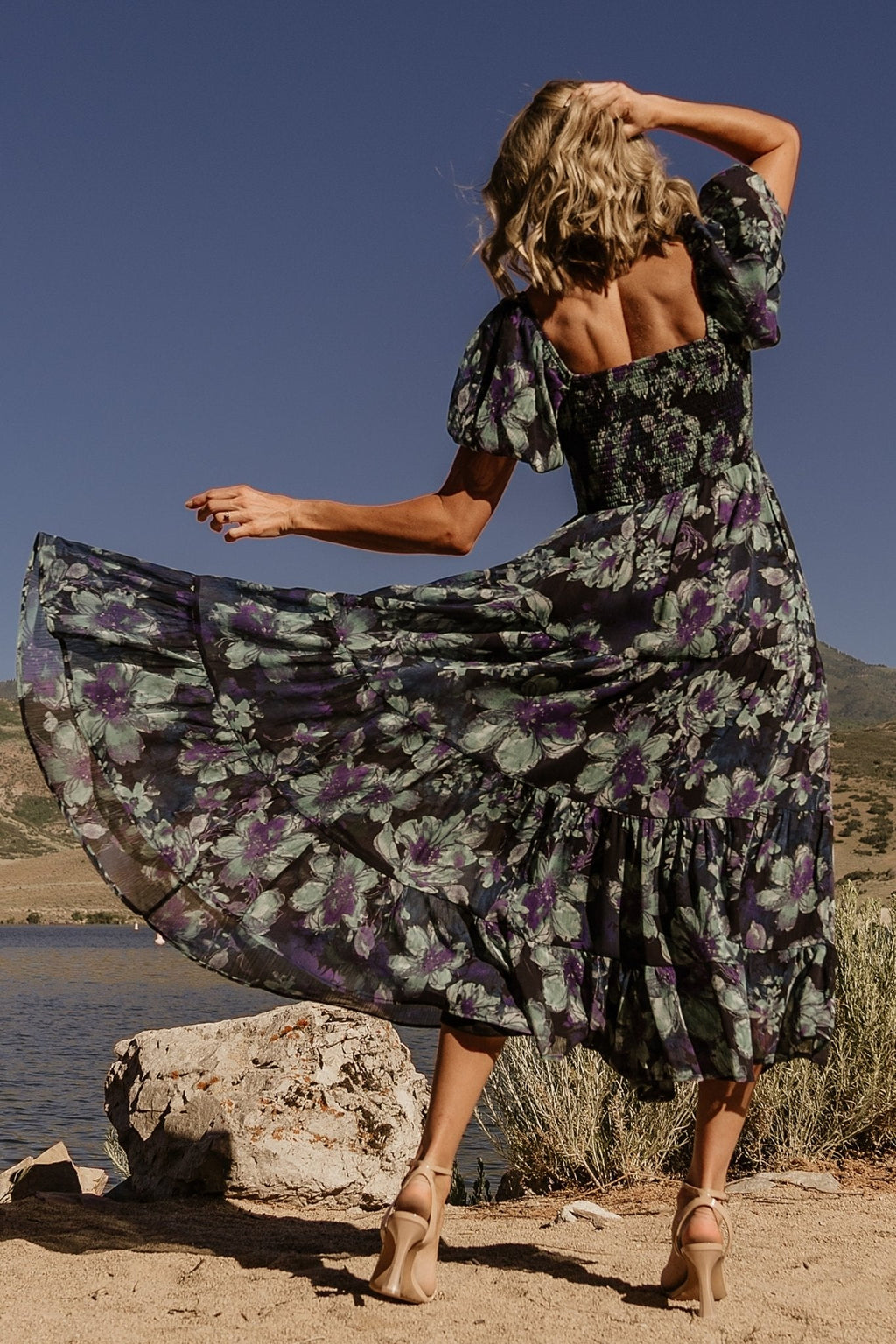 Suzy Maxi Dress | Dark Blue Multi
