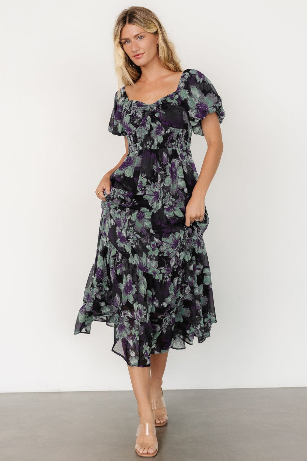 Suzy Maxi Dress | Dark Blue Multi