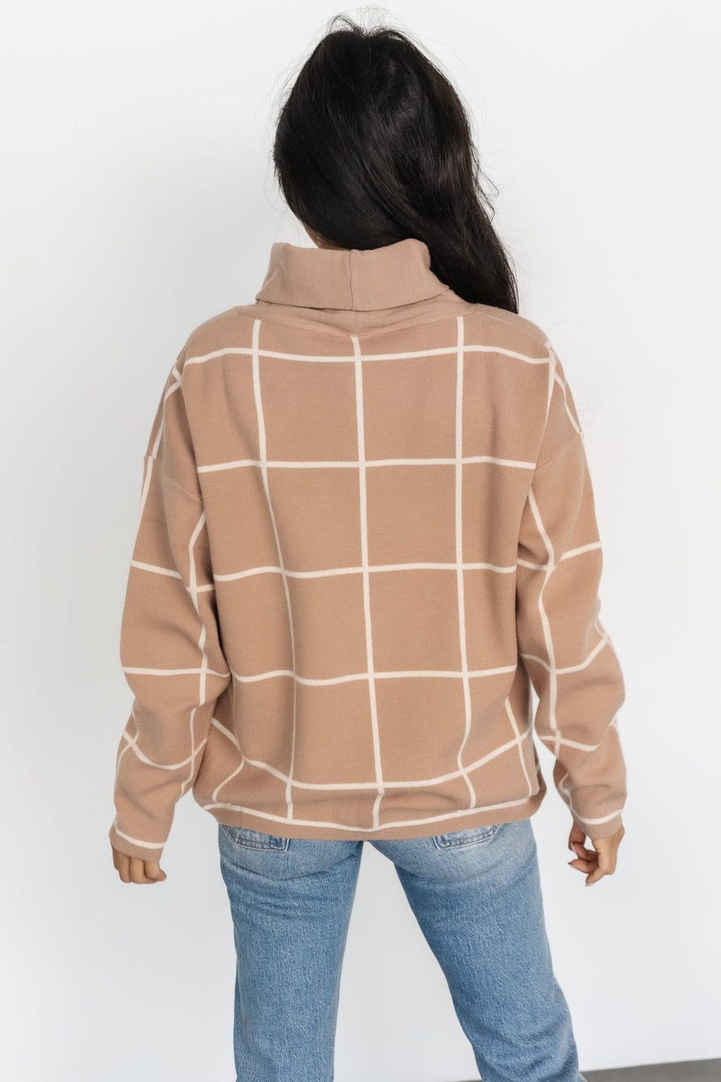 Tahoe Turtleneck Sweater | Taupe + Cream