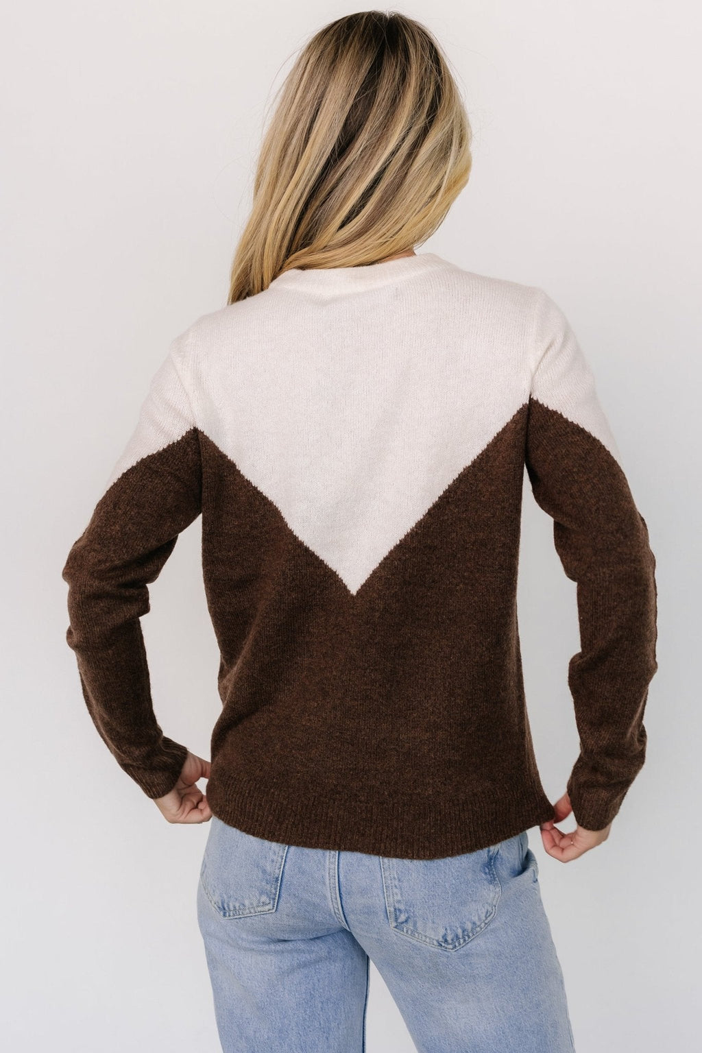 Tanner Sweater | Ivory + Brown
