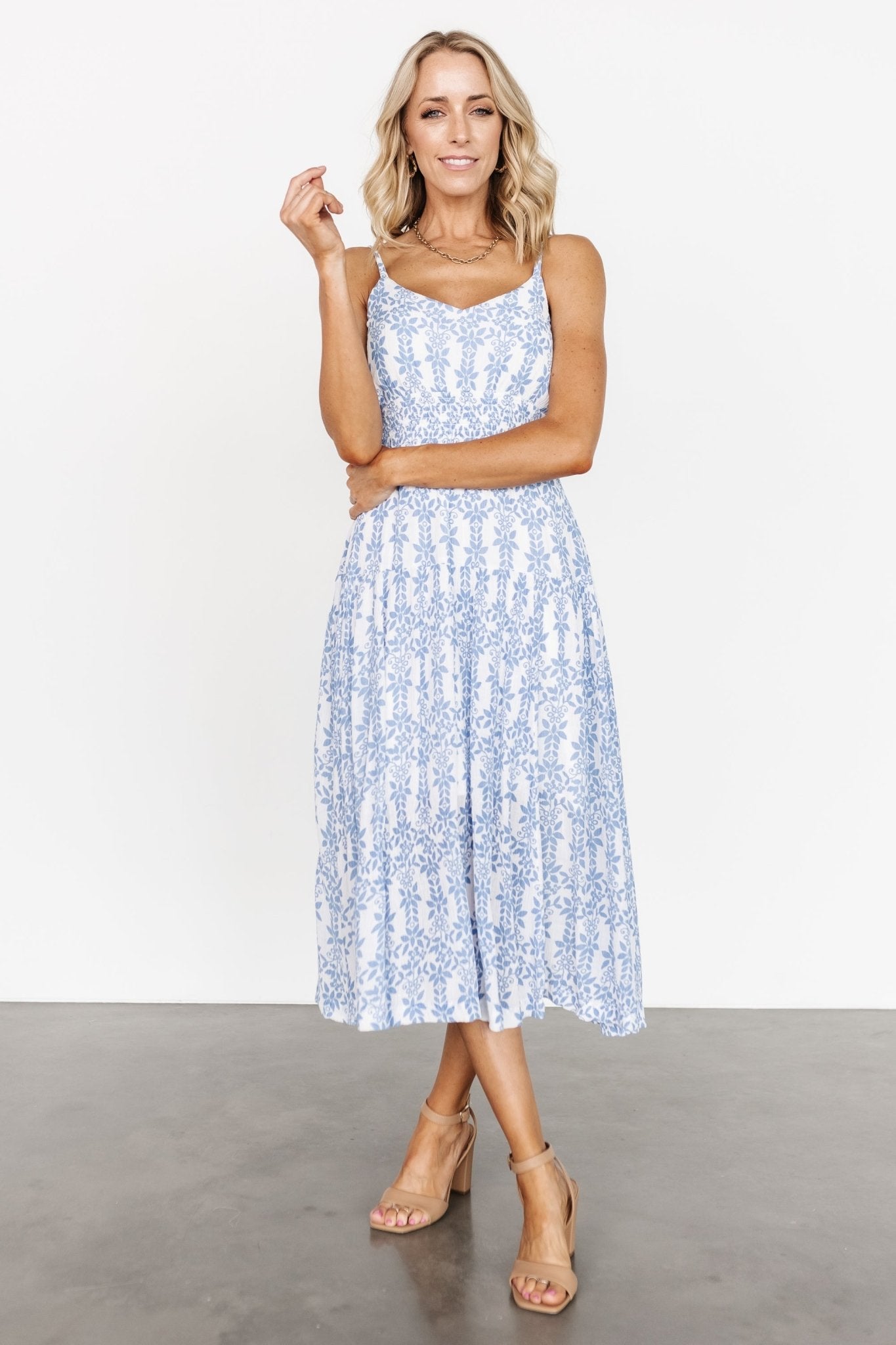 Thebes Tank Midi Dress | Blue Print