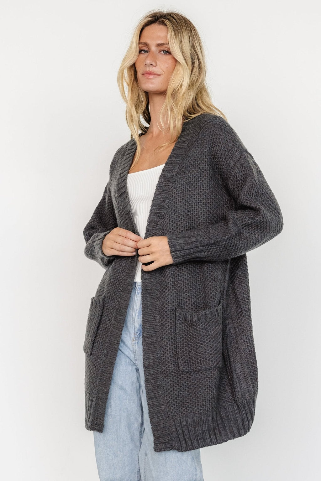 Theodora Knit Cardigan | Charcoal