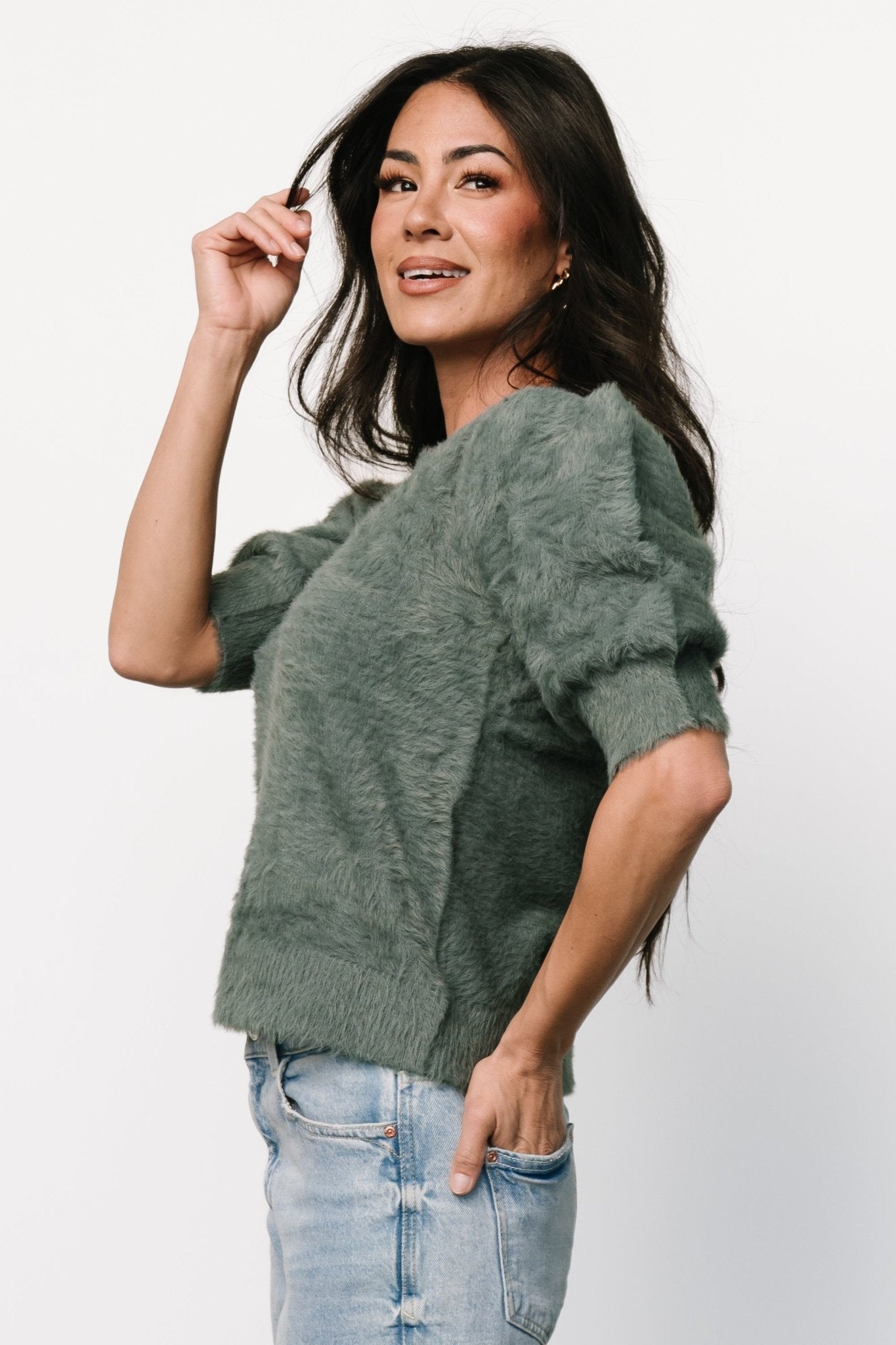 Vail Sweater Top | Winter Green