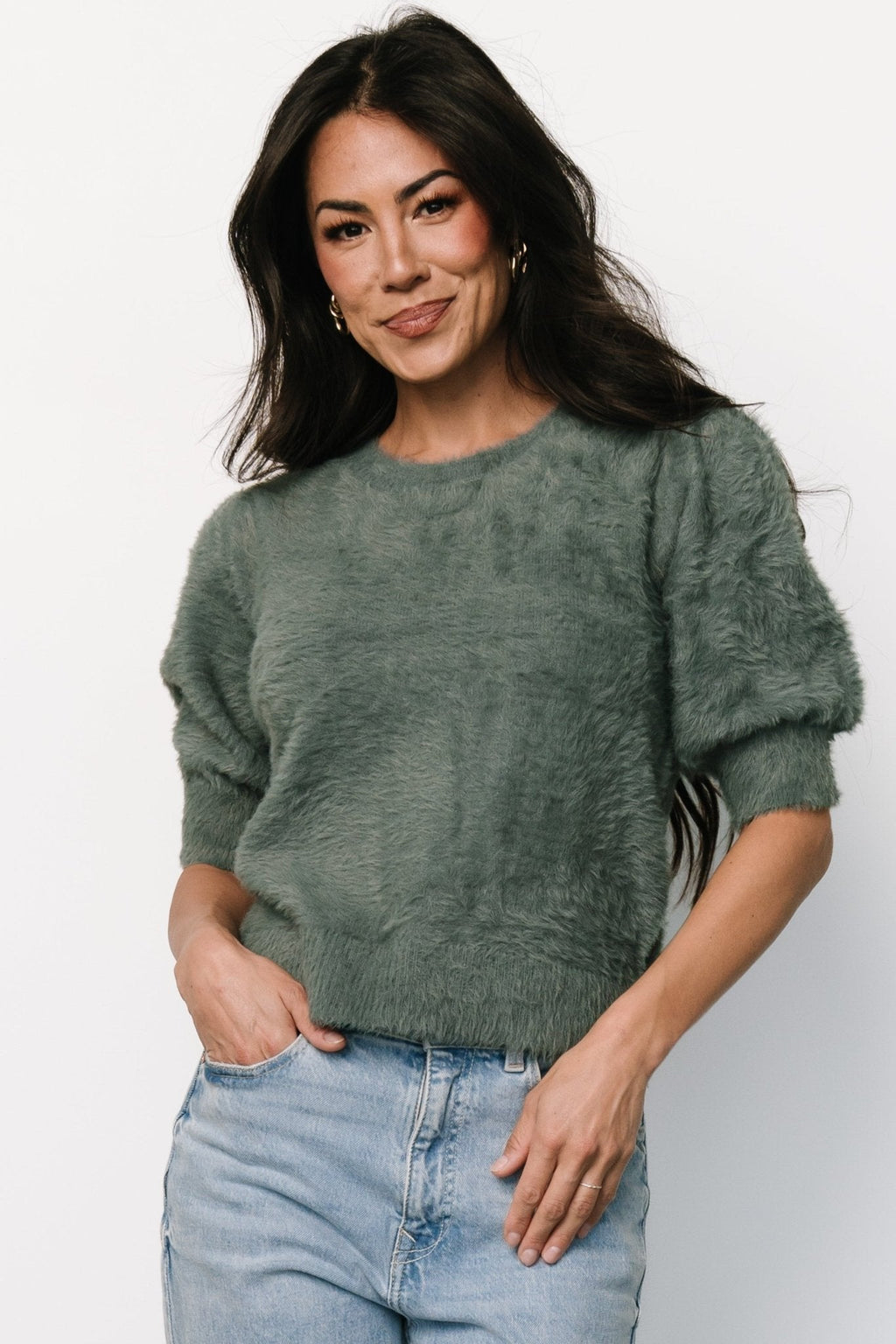 Vail Sweater Top | Winter Green