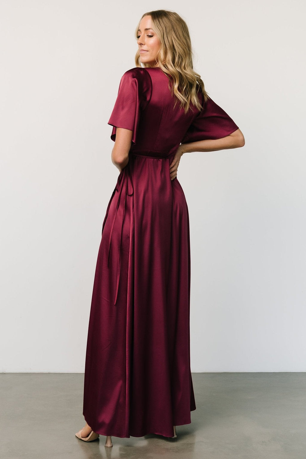 Vara Satin Maxi Wrap Dress | Mulberry
