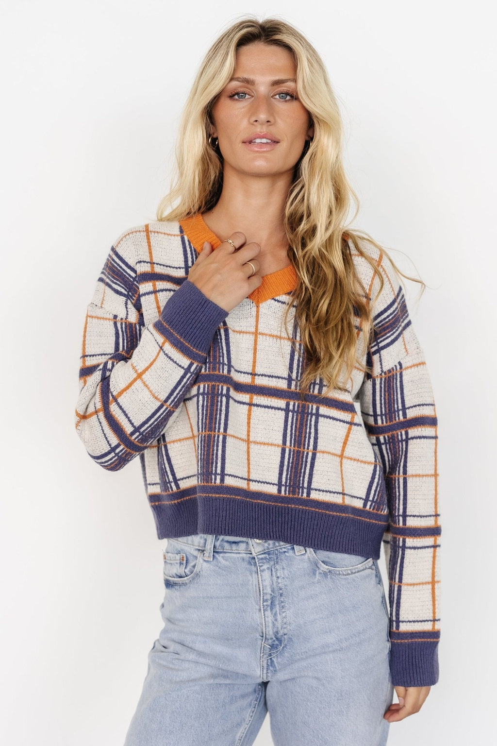 Verbier Sweater | Blue + Orange