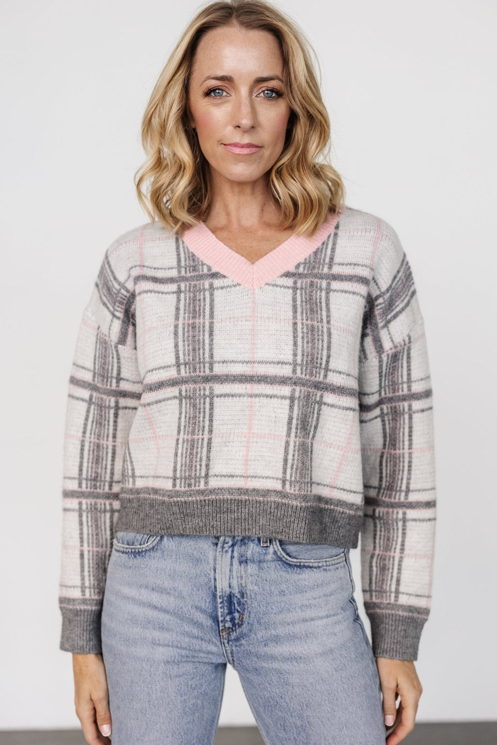Verbier Sweater | Gray + Blush