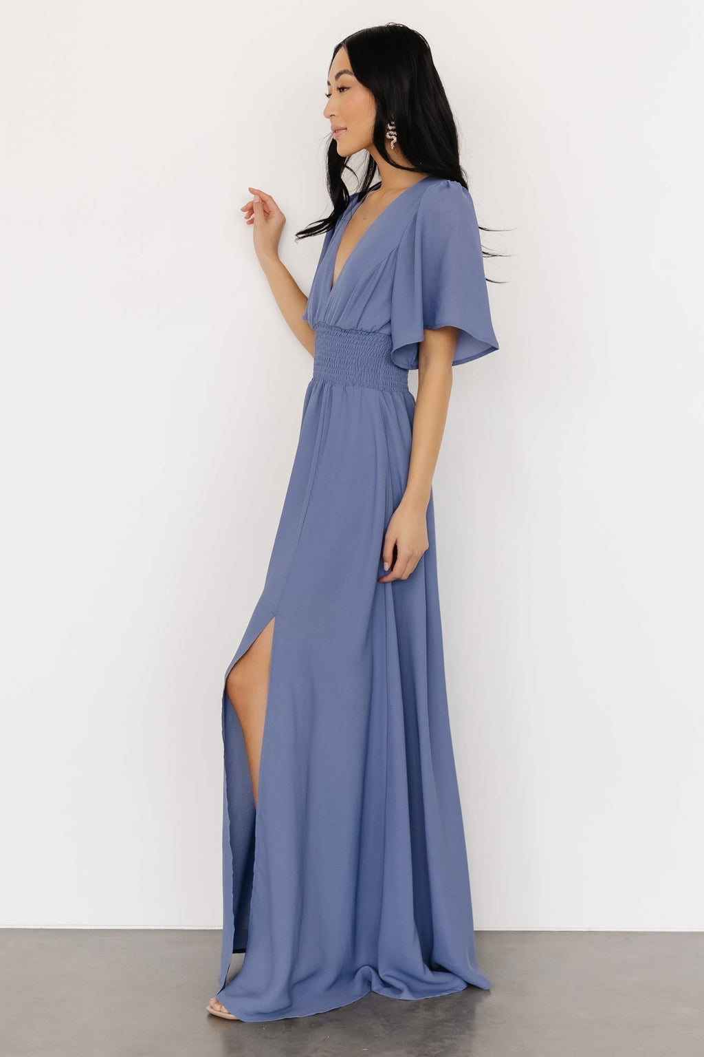 Verona Smocked Maxi Dress | Blue