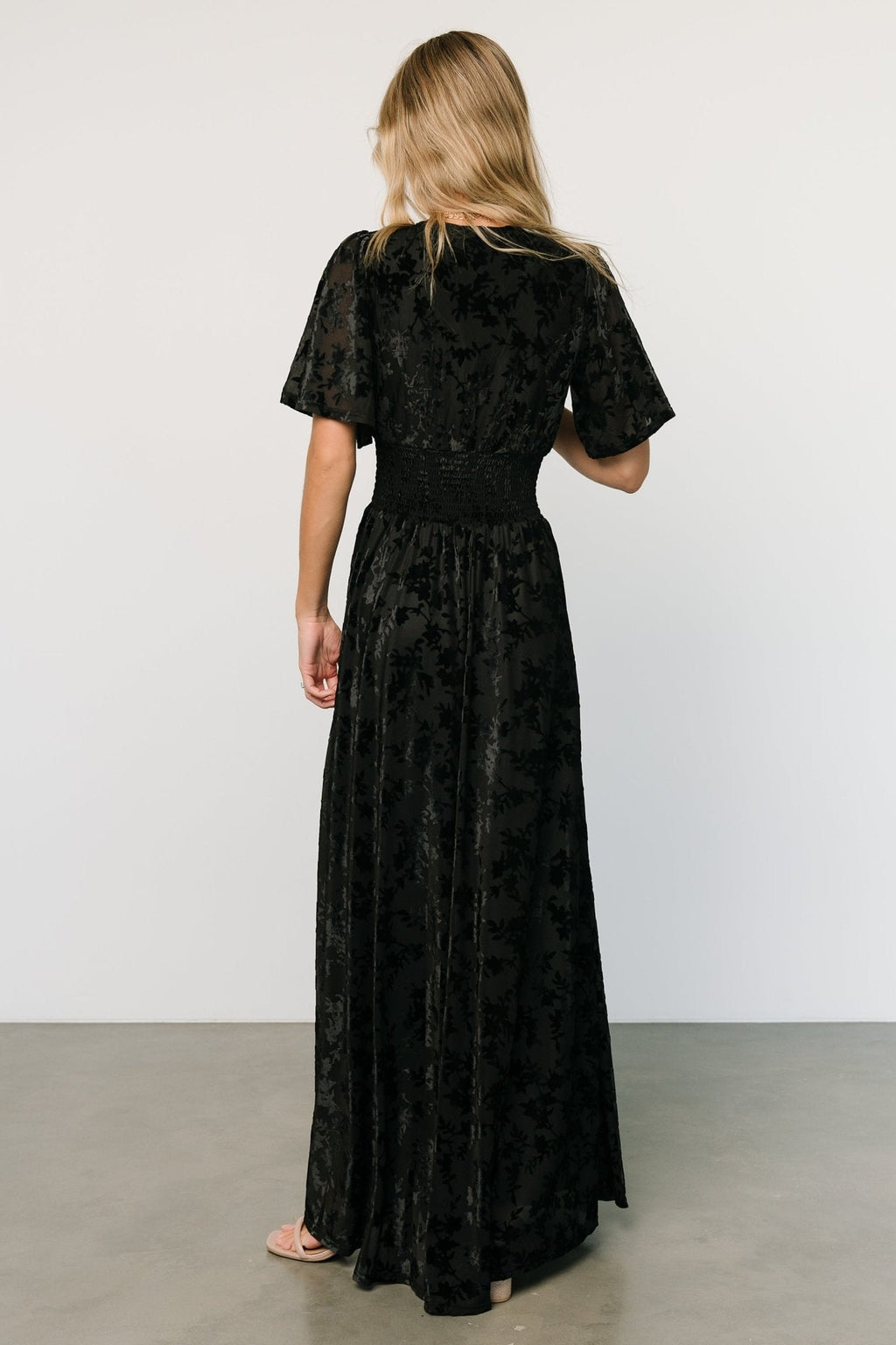 Veronica Velvet Maxi Dress | Black