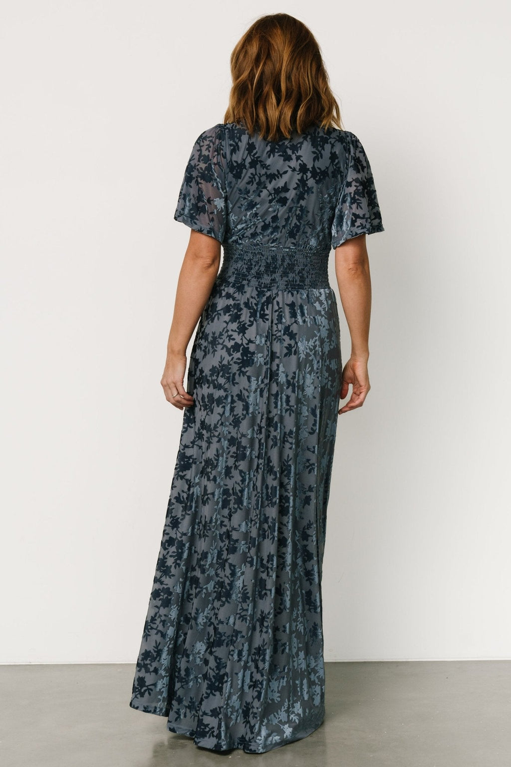 Veronica Velvet Maxi Dress | Whisper Blue