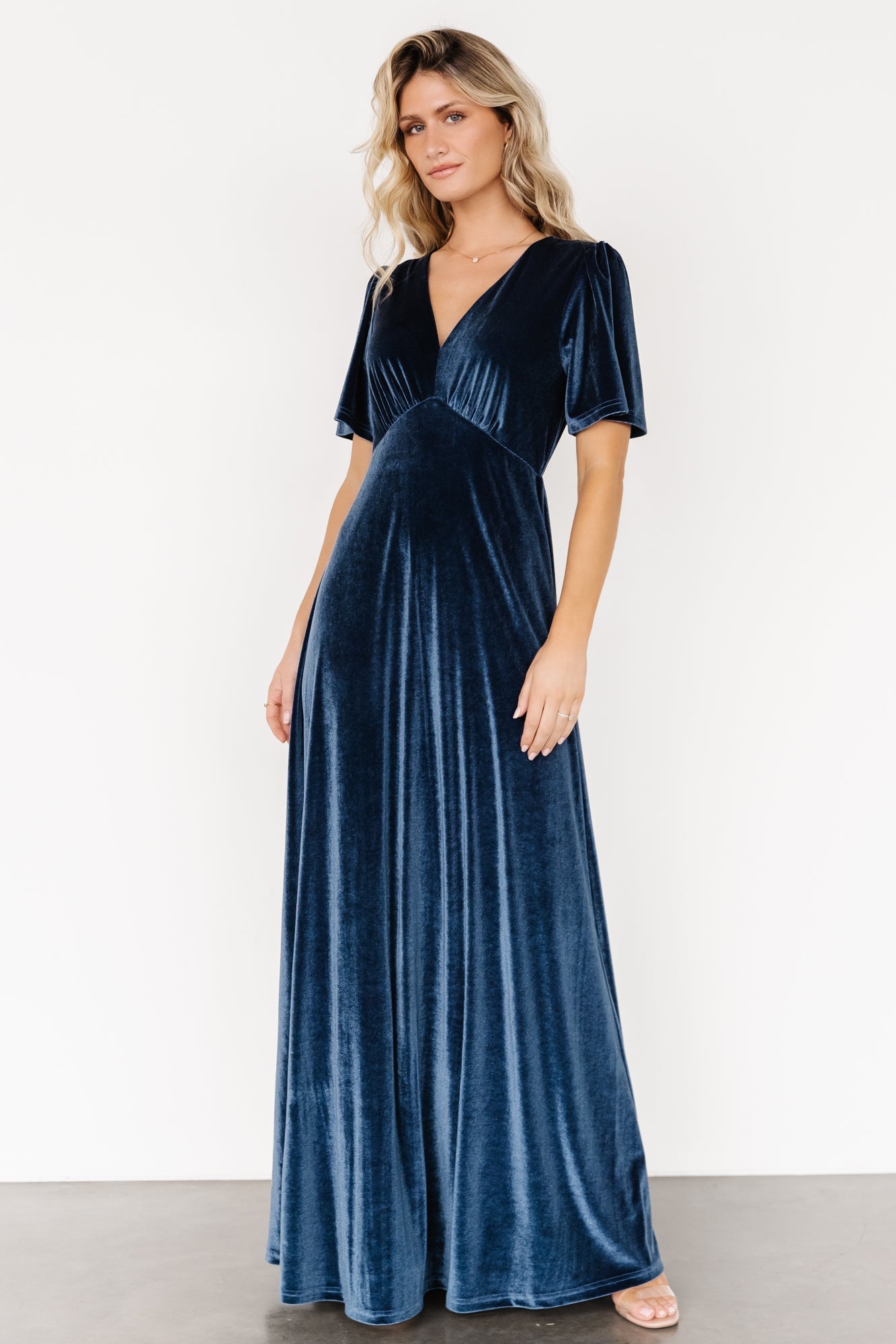 Vivian Velvet Maxi Dress | Blue