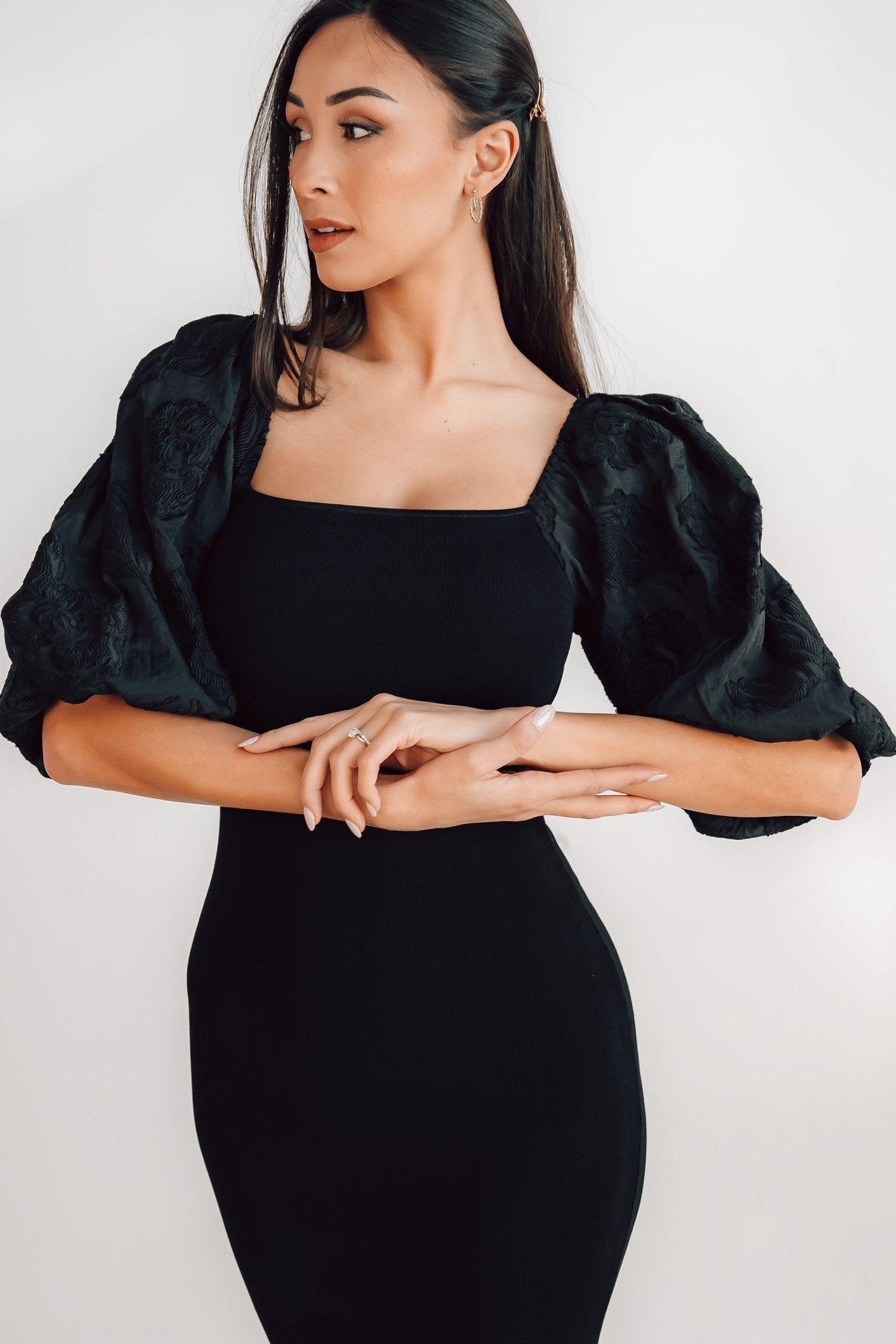 Weyland Bodycon Midi Dress | Black