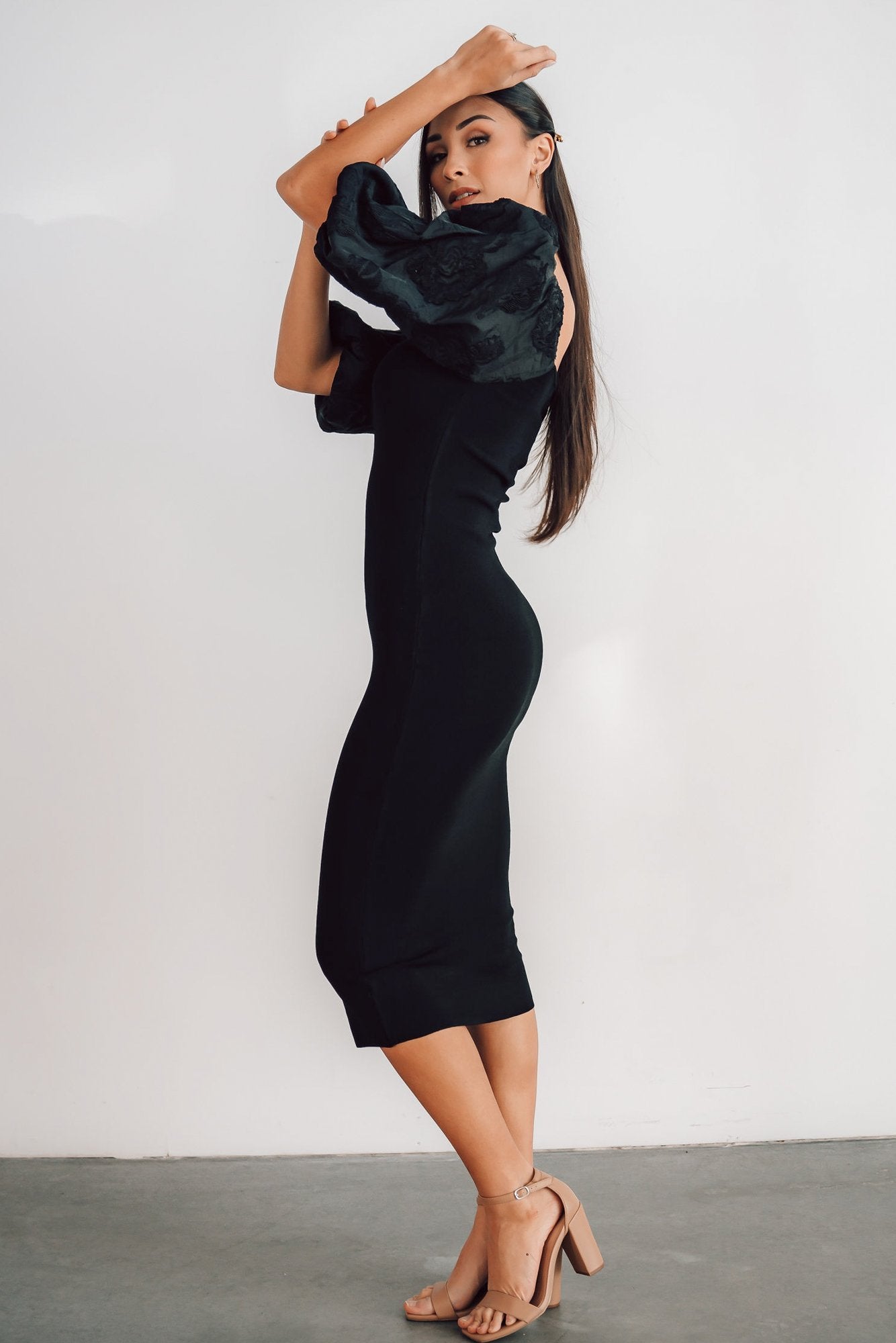 Weyland Bodycon Midi Dress | Black