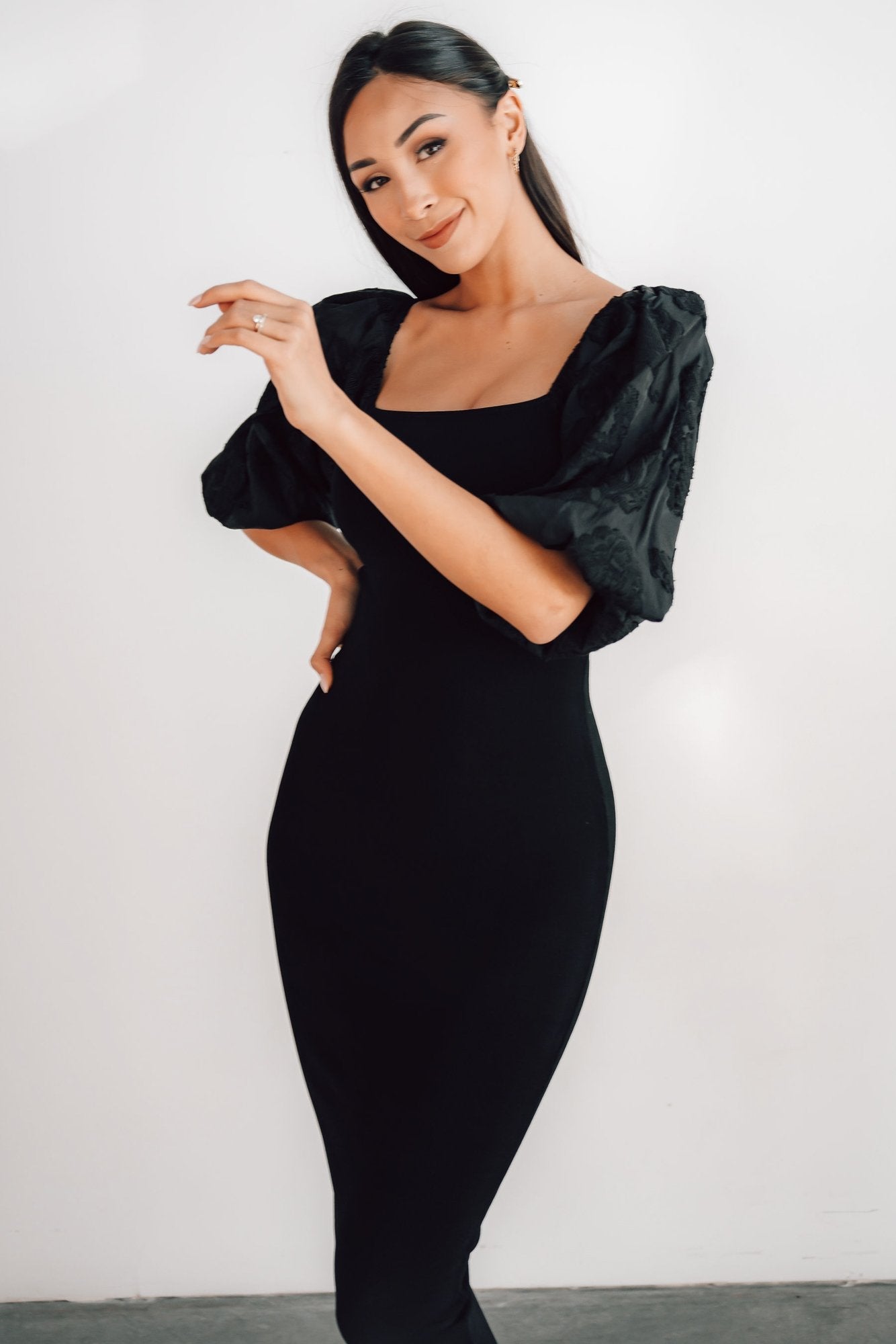 Weyland Bodycon Midi Dress | Black