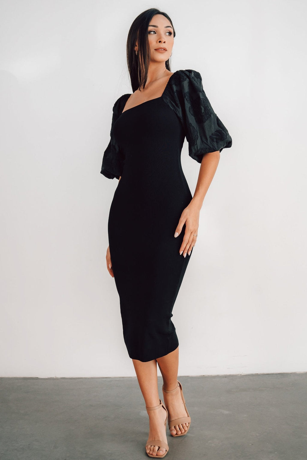 Weyland Bodycon Midi Dress | Black