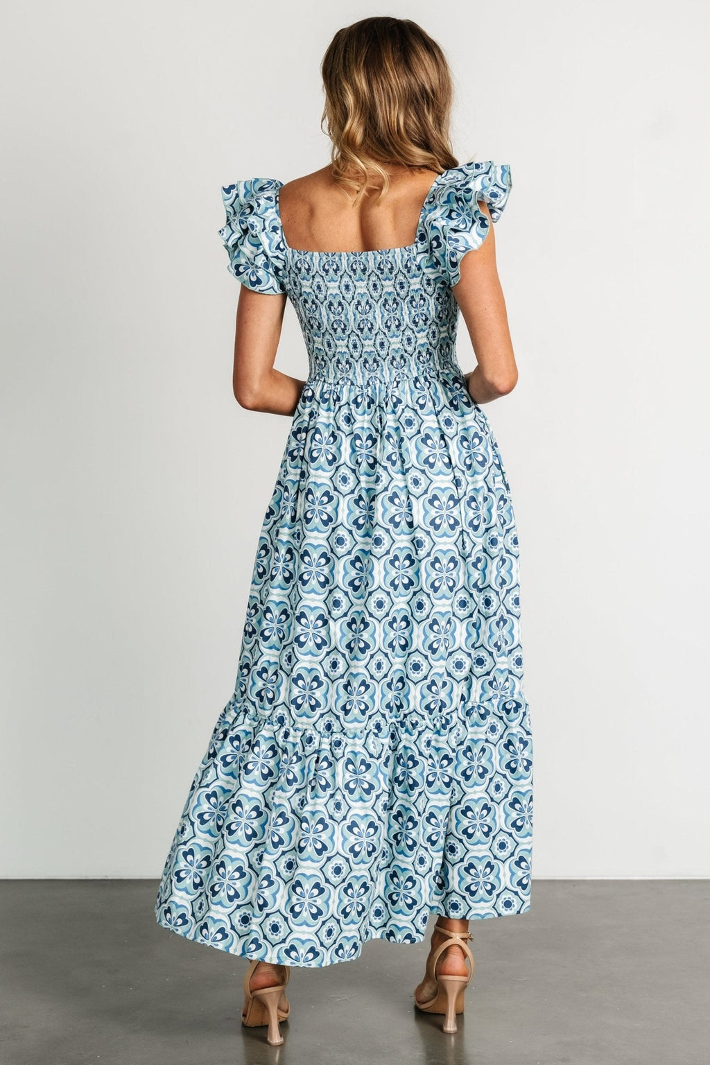 Zoey Smocked Maxi Dress | Blue Print